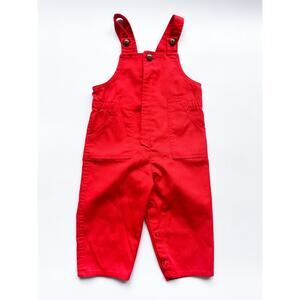 NWOT Toddler Boys or Girls Red Overalls Size 12 Months
